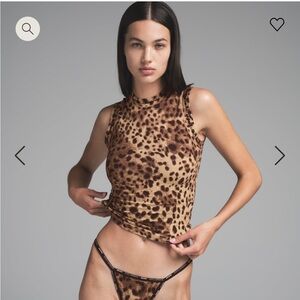 Skims x Dolce&Gabbana Cotton Jersey Mock Neck Tank